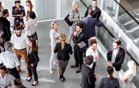 Busy, modern office