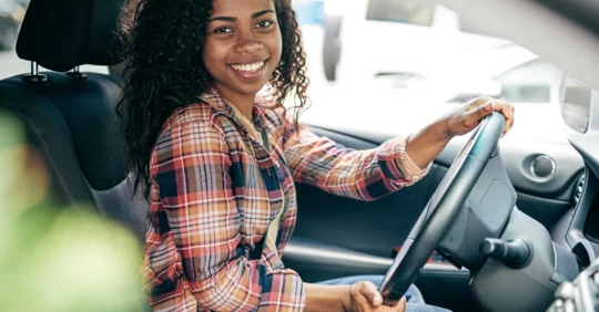 Teen driver behind the wheel