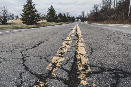 a cracked road